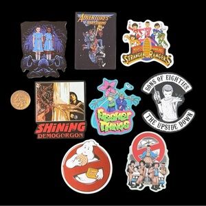 10 for $25 Stranger Things as TV & Movie Characters Set of 8 Stickers